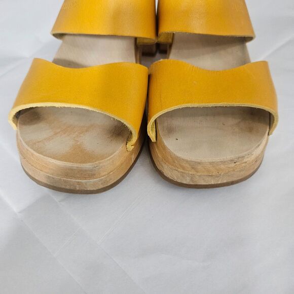 Sweedish Hasbeens Wooden platform Sandals Mules Sz 39 8.5 - Picture 5 of 11